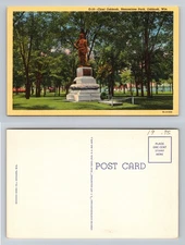 Oshkosh, WI-Wisconsin, Chief Oshkosh Statue Menominee Park Vintage Postcard