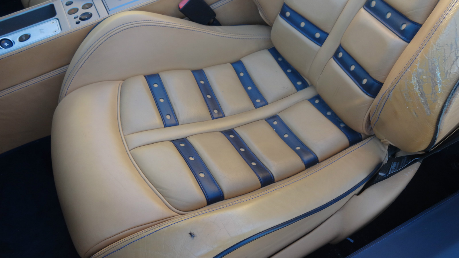 Ferrari 430 LH, Left Front Seat, Daytona, Power, Beige/Blue Scuro, P/N 69085505