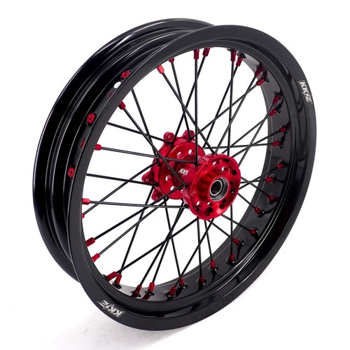 KKE 3.5/4.25" Supermoto Wheels Fit Honda CRF250R 2004-2013 CRF450R 2002-2012 Red - Picture 5 of 12