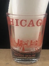 Chicago Skyline, Sears Tower shot glass, COMBINED SHIP $1 PER MULTIPLE