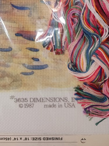 Vtg Dimensions COUNT CROSS STITCH KIT Fresh Floral Basket Flowers New NOS - Bild 12 von 13