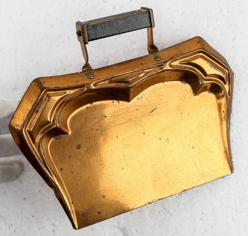 Antigua bandeja raspadora de miga de mayordomo silencioso de cobre artículos de emperatriz * Brooklyn Nueva York 1920 - Imagen 6 de 8