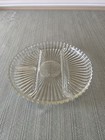 VINTAGE Crystal/Glass Round Clear Divided Serving Relish Dish Platter-4 Sections — photo 1
