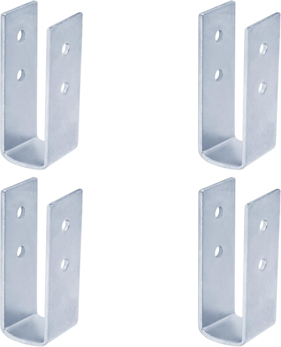4 Pcs 4 Hole Long U-Shape Bracket, 1-1/4" Inner Wide, 4-5/8" High, U-Channel Fas - Picture 8 of 12