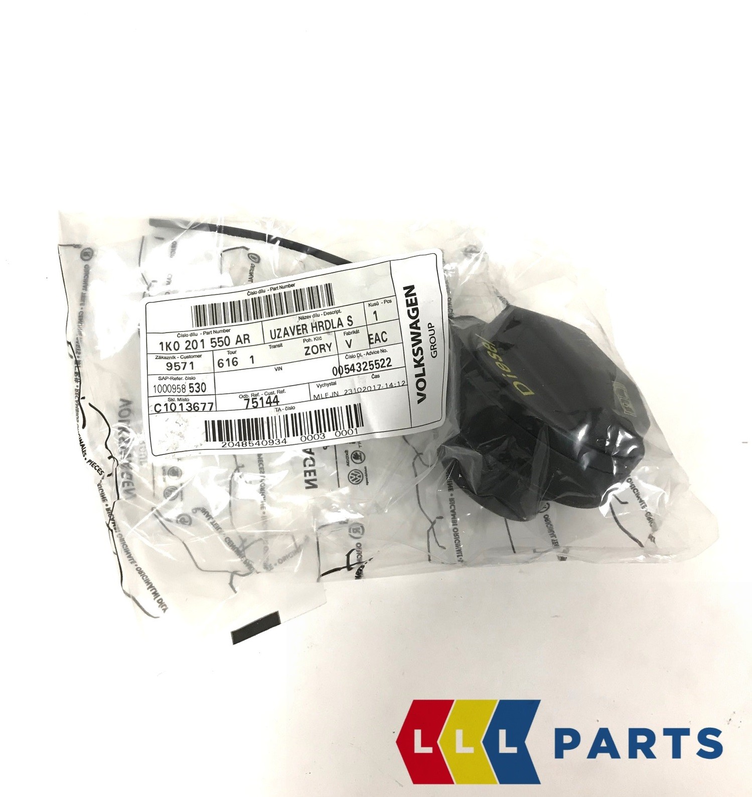 NEW GENUINE AUDI A3 A1 DIESEL FUEL CAP WITH RETAINING STRAP 1K0201550AR