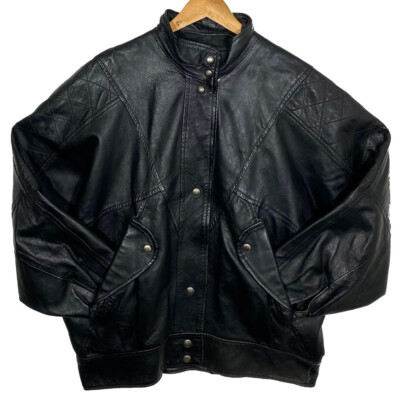 Lederjacke schwarz Vintage 80er Jahre