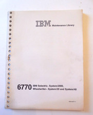 1985 IBM 6770 Selectric System/2000 Wheelwriter System/20 System/40 Maintenance