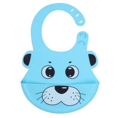 Baby Bib Feeding Bib Silicone Waterproof Easily Wipes Clean Comfortable