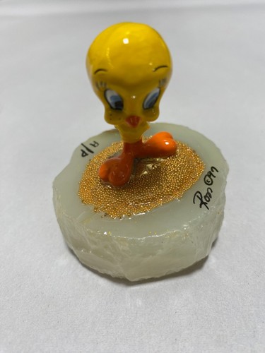 Ron Lee 1997 Signed Tweety Bird Figure on Marble 2 1/2" (CT)