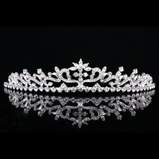 Floral Bridal Headpiece Rhinestone Crystal Prom Wedding Tiara V886