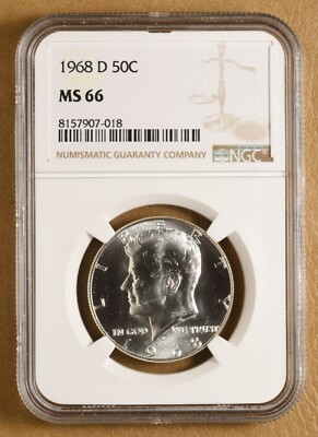 1968 D Kennedy Silver Half Dollar NGC MS66 | eBay
