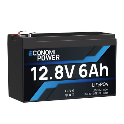 12V 6Ah LiFePO4 Akku Lithium-Batterie mit BMS 3000+Zyklus für RV Solar Camping