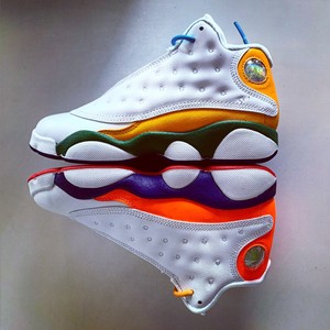 air jordan 13 retro playground white orange multicolor