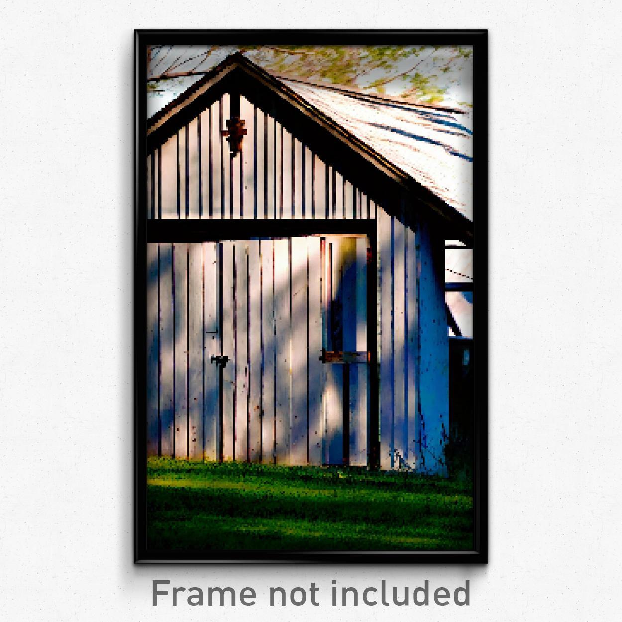 Pixel Art Poster - Sentimental Outbuilding (8 Bit Psychedelic Video Game Print)