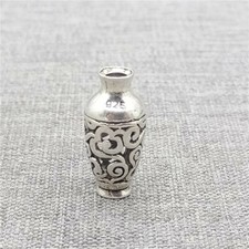 4 pièces de perles vase creux en argent sterling 925 pour collier bracelet