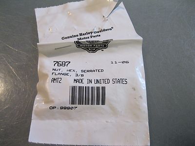 Harley Davidson Serrated Hex Nut P/N 7687 | eBay