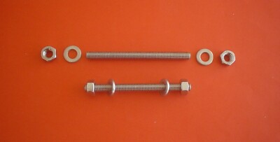 2X70 MM M6 GEWINDESTÜCKE GEWINDEBOLZEN EDELSTAHL V2A DIN 976+4X M6 MUT. DIN 934