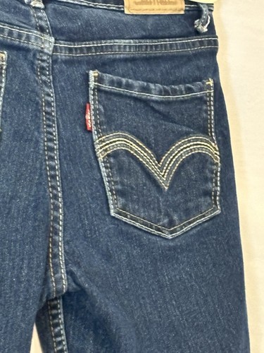 Levis 711 Girl’s Designer Jeans Size 14 Slim Stretch Med Blue Wash Tapered Leg - Picture 11 of 16