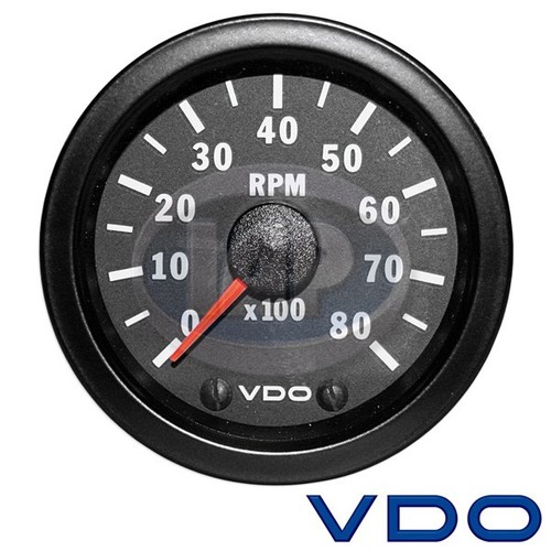 VW Bug Buggy RPM Tachometer VDO Cockpit Series 333959 Mini 8000 RPM, 2 1/16" - Photo 1/1