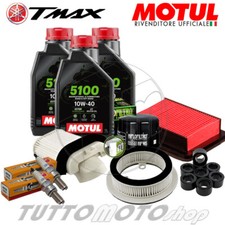 Tagliando YAMAHA T-MAX 500 2008-2012 / Olio Motul 5100 4T + Candele Rulli Filtri