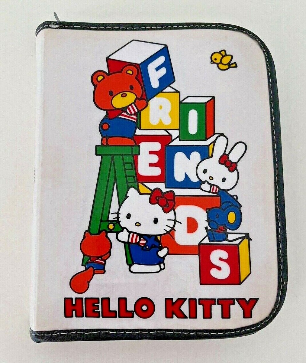 Vintage 1986 Sanrio Hello Kitty Padded Vinyl Pencil Case Zippered