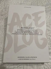 Aceology PROBIOTIC RESTORING BIODEGRADABLE FACE MASK Set x4 Exp: 5/26 NEW IN BOX