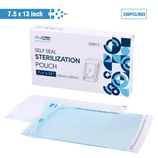 OneMed Dental Medical Self-Sealing Sterilization Pouches 7-1/2"x13" up to 4000