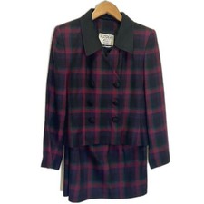 Kasper ASL. - Vintage Plaid Tartan Double Breasted Blazer Skirt Suit Set - sz 4P