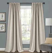 Lush Dcor Insulated Back Tab Blackout Window Curtain Panels Wheat Set 52X95 Ea