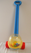Fisher Price Corn Popper Vintage Push Pull Toddler Toy Popping Noise 1990's