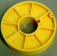 Type Z 3" inch 16 mm Film Core Split Reel 76mm Hub YELLOW with Keyway Slot 400'
