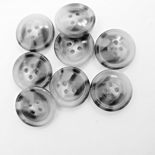 Knöpfe Kunststoff grau in 20mm 23mm 25mm 30mm 5 Stück nur 1,00€ 4 Loch - Picture 3 of 16
