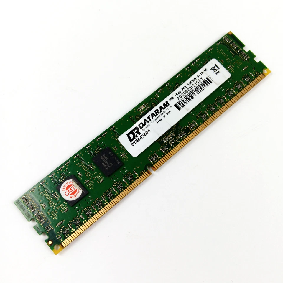 Dataram DTM64360A 2GB PC3-10600 DDR3 ECC Registered Server RAM Memory - Image 2 of 4