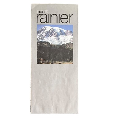 Mount Rainier National Park Washington Brochure Map Guide 1988
