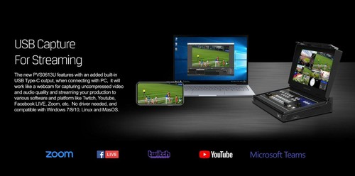 AVMATRIX PVS0613U 13.3" IPS FHD 6CH 4xSDI 2HDMI Multi-Format Streaming Switcher - Picture 6 of 12