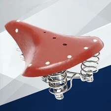Vintage Classic Style Bicycle Bike Cycle Leather Saddle Spring Seat Retro