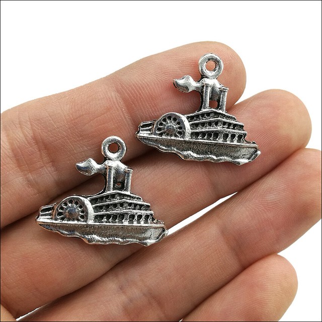 40pcs cruise ship Antique Silver Charms Pendants for Jewelry Making DIY