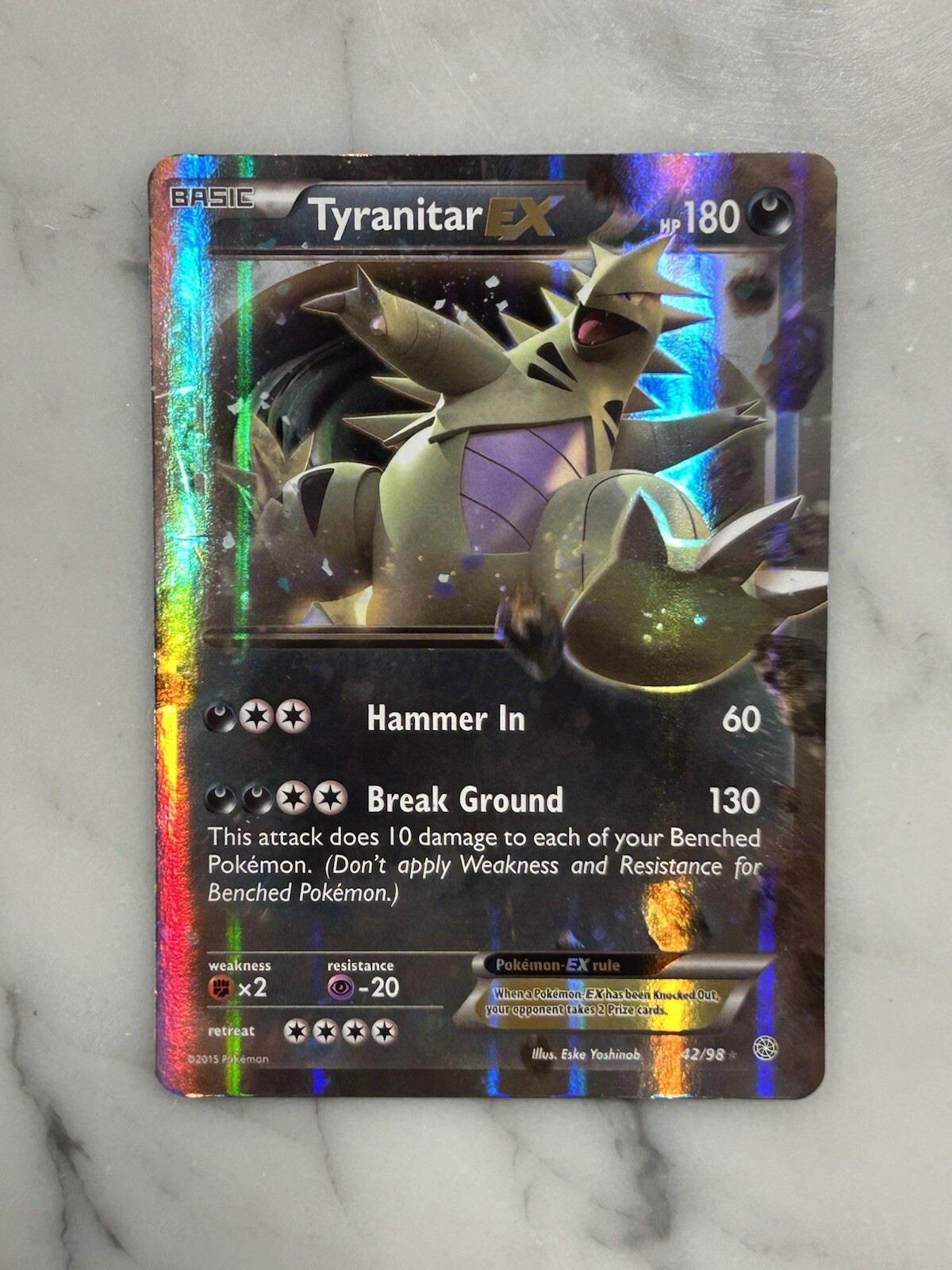 Tyranitar - Pokemon Card - EX Ancient Origins 42/98 Ultra Rare XY Holo MINT