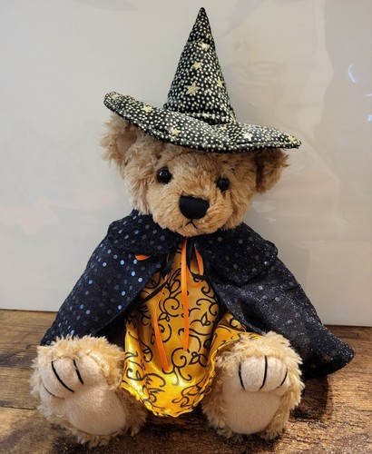 Witchey Poo Plüsch Halloween Bär mit Hut & glitzerndem Cape 13 Zoll gruseliger Spaß