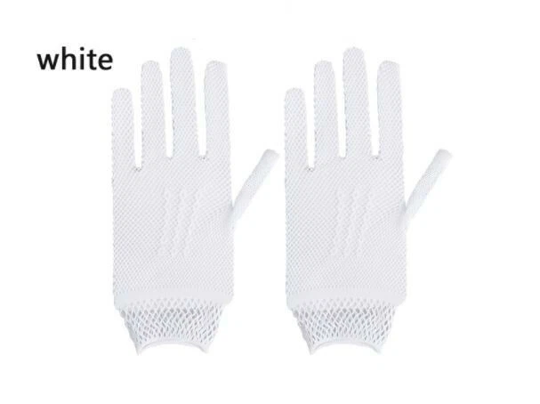 1 Par Damas Guantes de Rejilla Malla Elásticos Floral Guantes de Novia Vestido Gótico Foto 2 de 4