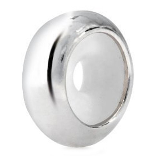 Cuentas redondas de plata esterlina 925 con tapón de goma para pulsera dije europea - Imagen 3 de 5