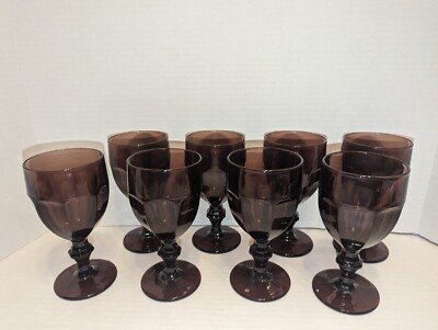 Libbey Duratuff Gibraltar 12oz. 7'' Amethyst Water/Iced Tea Goblets Set Of 8