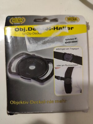 Bilora Objektivdeckelhalter Halterung Für 43,52,55mm Deckel Gurtbef. Schwarz