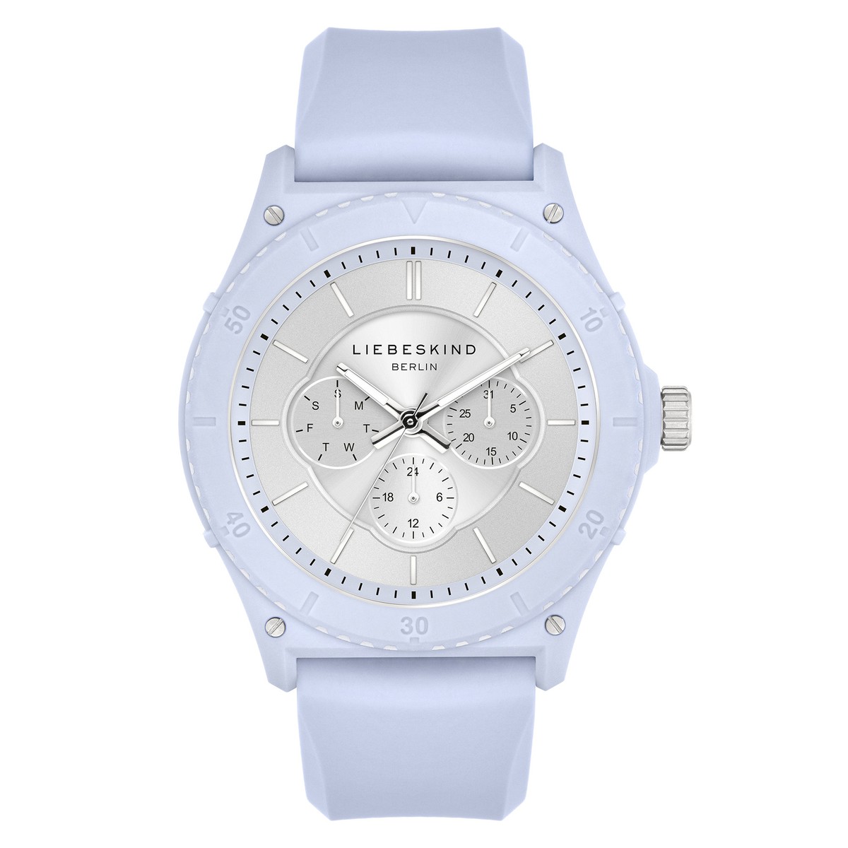 LIEBESKIND BERLIN Damen Silikon Multifunktionsuhr ø 44 mm Hellblau