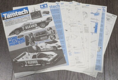 Tamiya 1/24 Tamtech Ford Mustang Probe GTP Bedienungsanleitung (für Bausatz 47004)