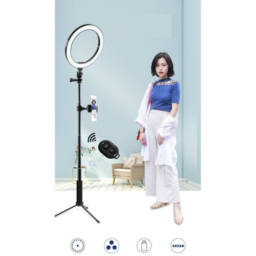 10" LED Light Ring w/Stand Mount Kit & Selfie Stick For Live Broadcast Streaming - Picture 3 of 12