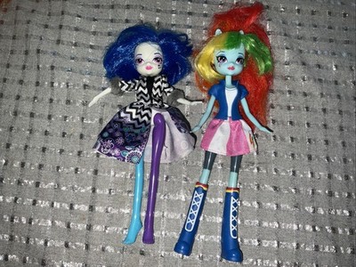 my little pony equestria girls dolls Rainbow Blue Hair Dresses Boots