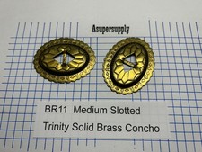 TRINITY CONCHOS MEDIUM BR11 solid BRASS VINTAGE High Quality USA Leather Crafts