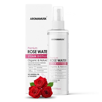 AromaMusk Premium Rose Water For All Skin Types 100ml