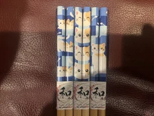 Happy Cats  Japanese Chopsticks w/ 3 Design Variations w/Free Handmade Silk Hold